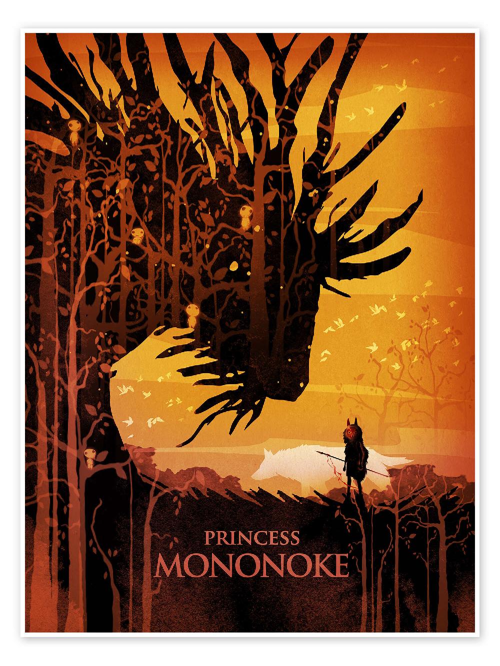 posterlounge Poster Prinses Mononoke