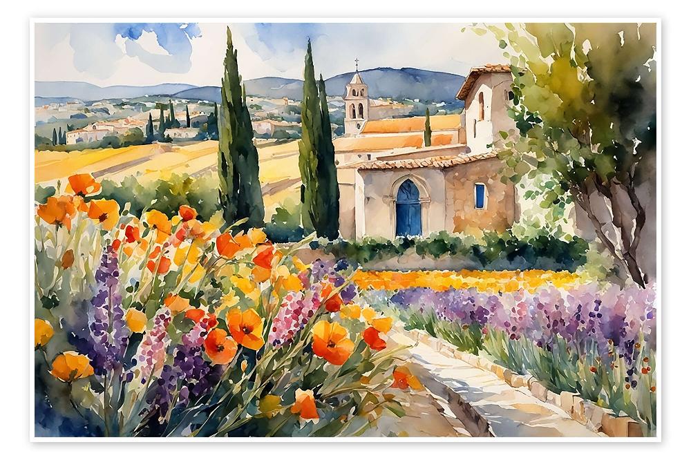 posterlounge Poster Provence Landscape