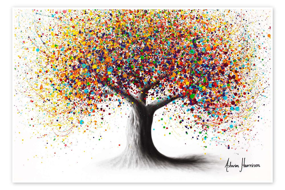 posterlounge Poster Rainbow Soul Tree