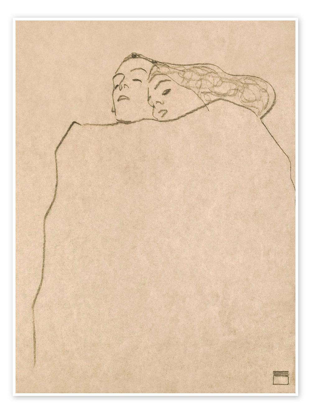 posterlounge Poster Sleeping Couple 1909