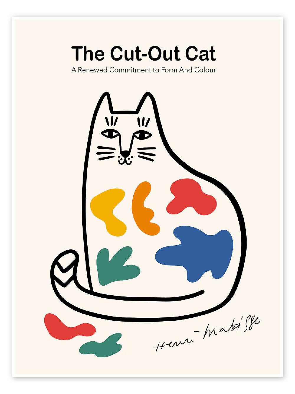 posterlounge Poster The Cut-Out Cat