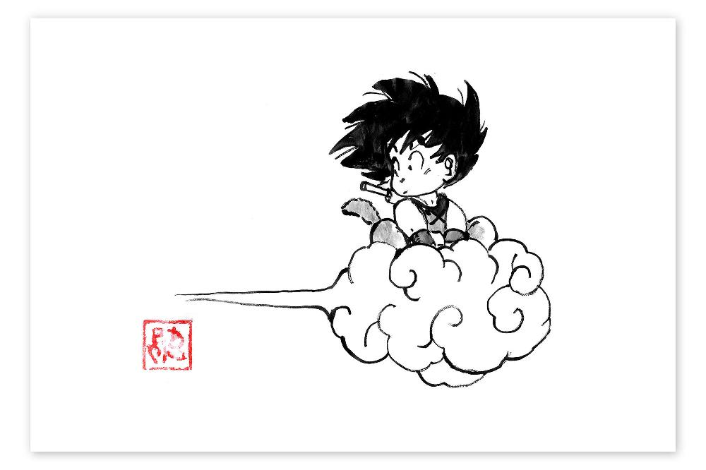 posterlounge Poster Ukiyo-e Dragon Ball