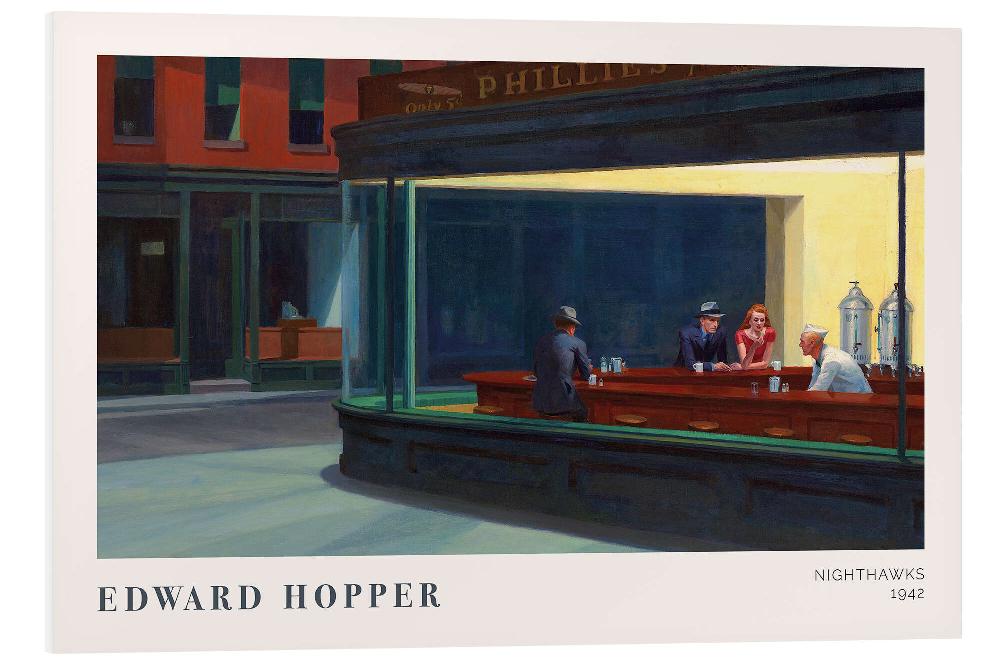 posterlounge PVC print Nighthawks 1942