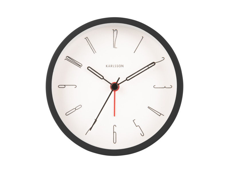 Present Time Alarm Clock Belle Numbers - KA5915BK Black