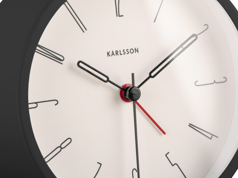 Present Time Alarm Clock Belle Numbers - KA5915BK Black