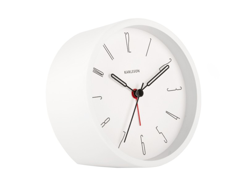 present time Alarm Clock Belle Numbers - KA5915WH White