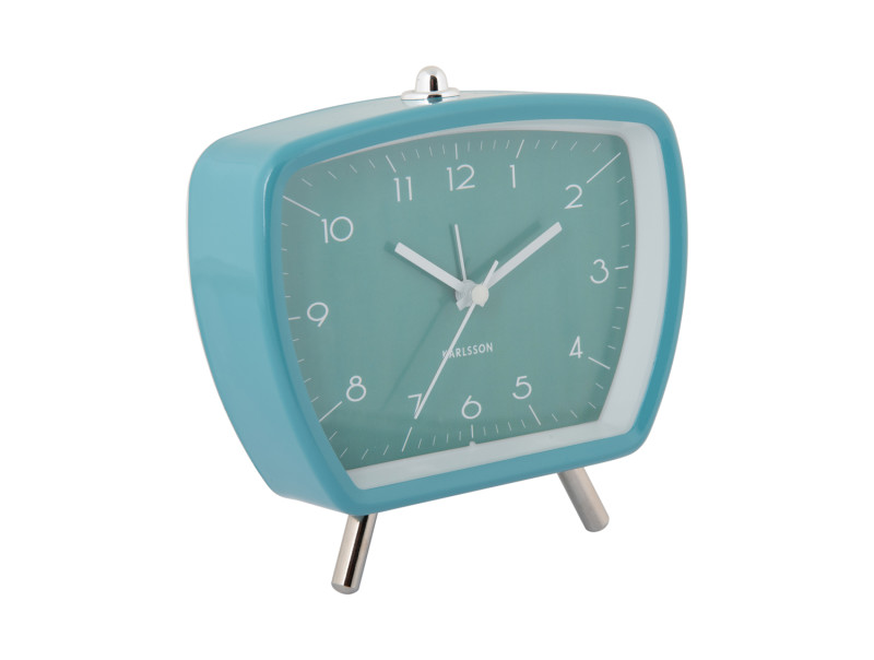 Present Time Alarm Clock Candy Circus Retro - KA5939BL Turquoise Blue