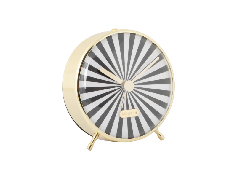 Present Time Alarm Clock Candy Swirl - KA6008BK Black & White