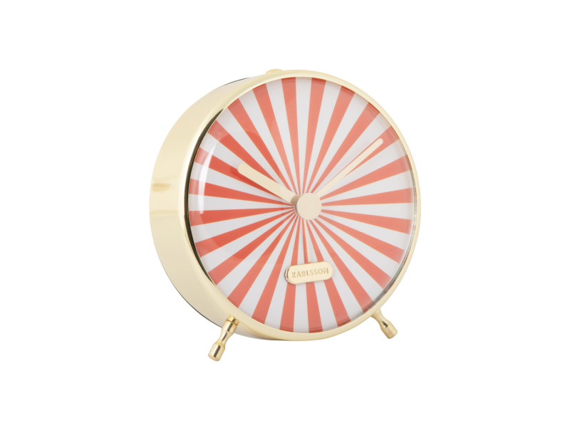 Present Time Alarm Clock Candy Swirl - KA6008OR Bright Orange & White