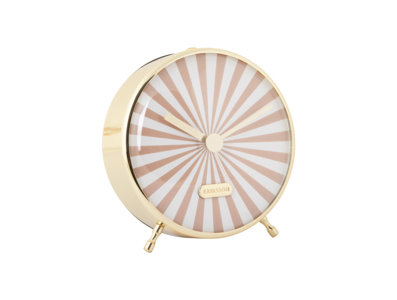 Present Time Alarm Clock Candy Swirl - KA6008SB Soft Brown & White