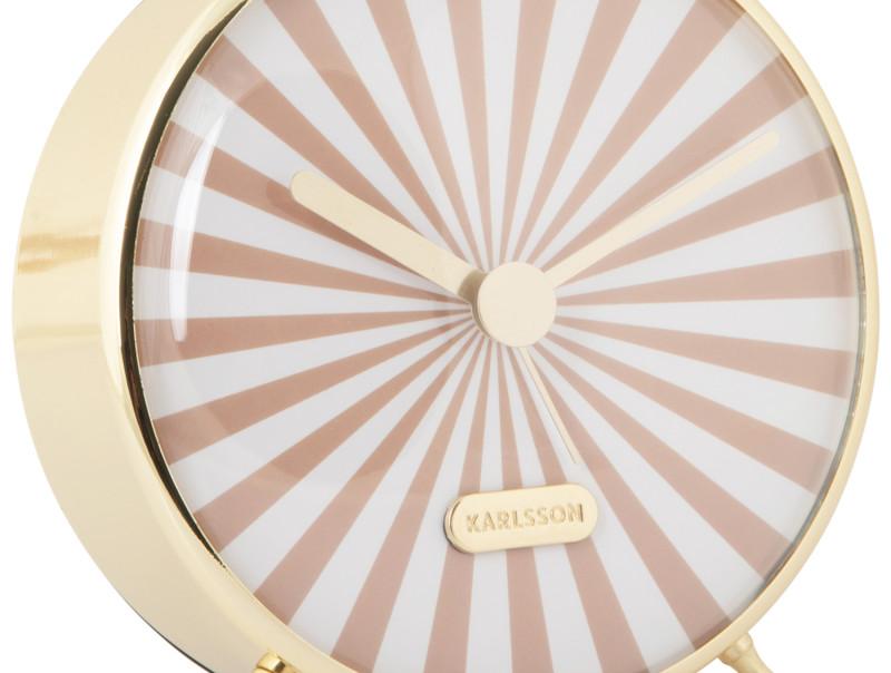 Present Time Alarm Clock Candy Swirl - KA6008SB Soft Brown & White