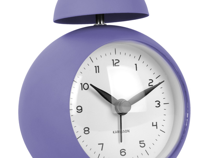 Present Time Alarm Clock Chaplin - KA5979PU Bright Purple