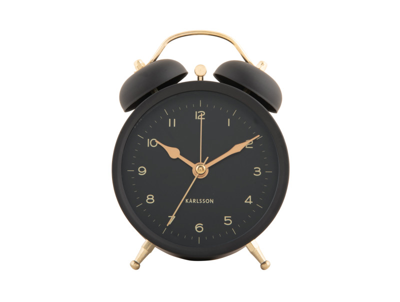 Present Time Alarm Clock Classic Twin Bell - KA5998BK Black