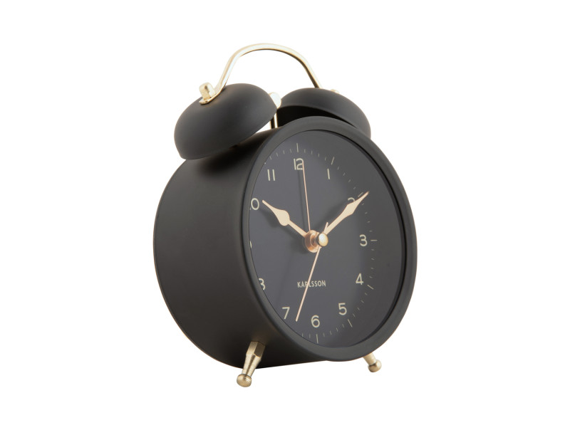 Present Time Alarm Clock Classic Twin Bell - KA5998BK Black