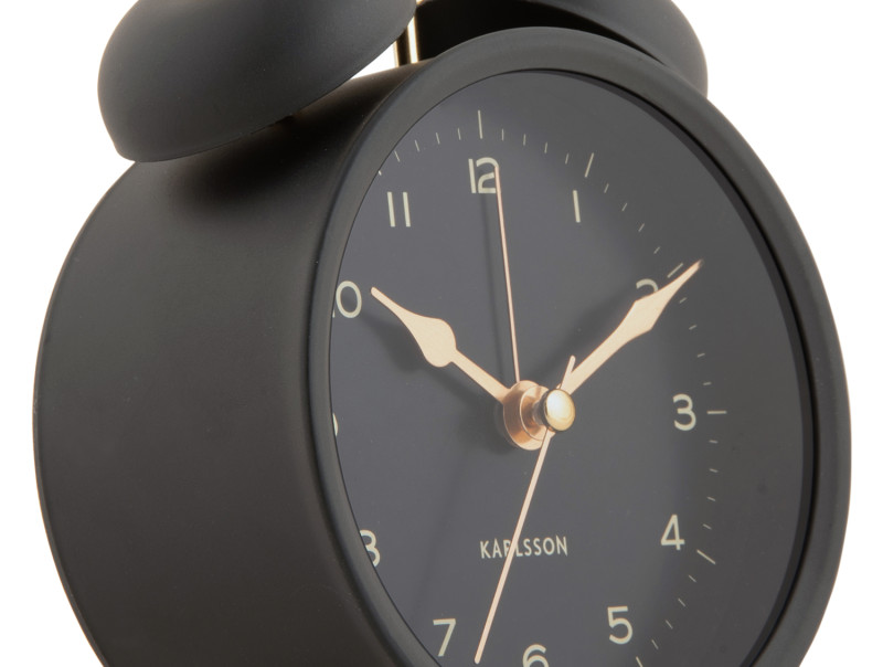 Present Time Alarm Clock Classic Twin Bell - KA5998BK Black