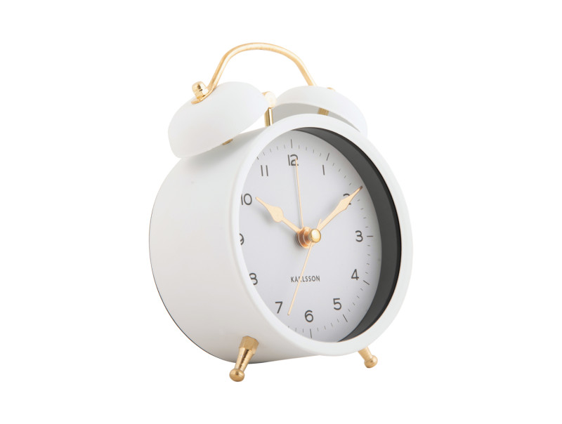 Present Time Alarm Clock Classic Twin Bell - KA5998WH White