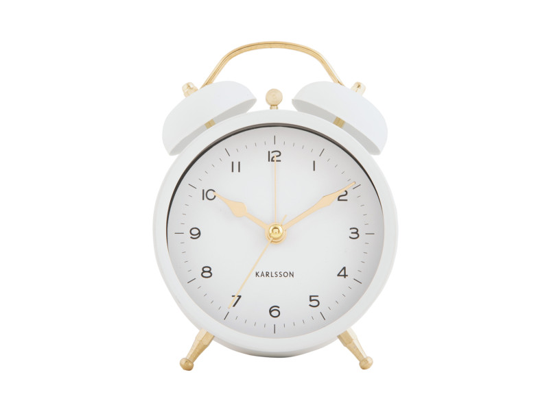present time Alarm Clock Classic Twin Bell - KA5998WH White
