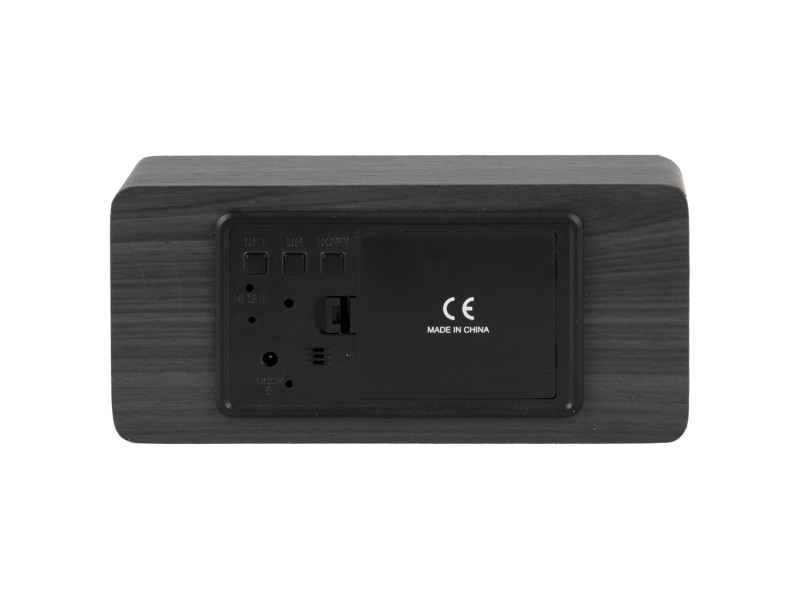 Present Time Alarm Clock Copper Mirror LED - KA5878BK Black