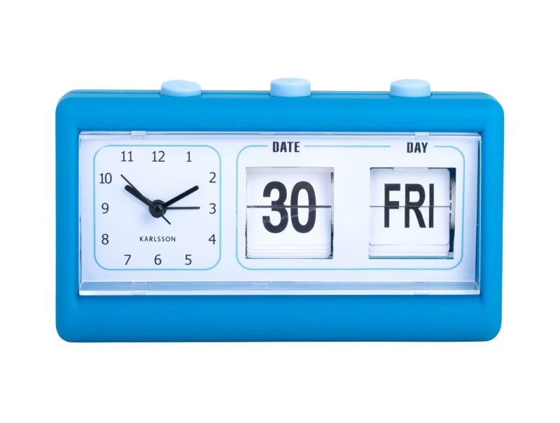 Present Time Alarm Clock Data Flip - KA5941BB Bright Blue