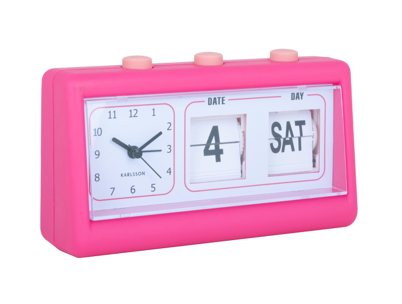 Present Time Alarm Clock Data Flip - KA5941BP Bright Pink