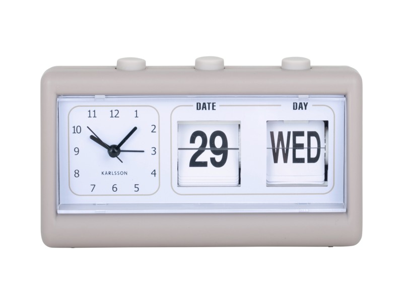 Present Time Alarm Clock Data Flip - KA5941GY Dark Grey