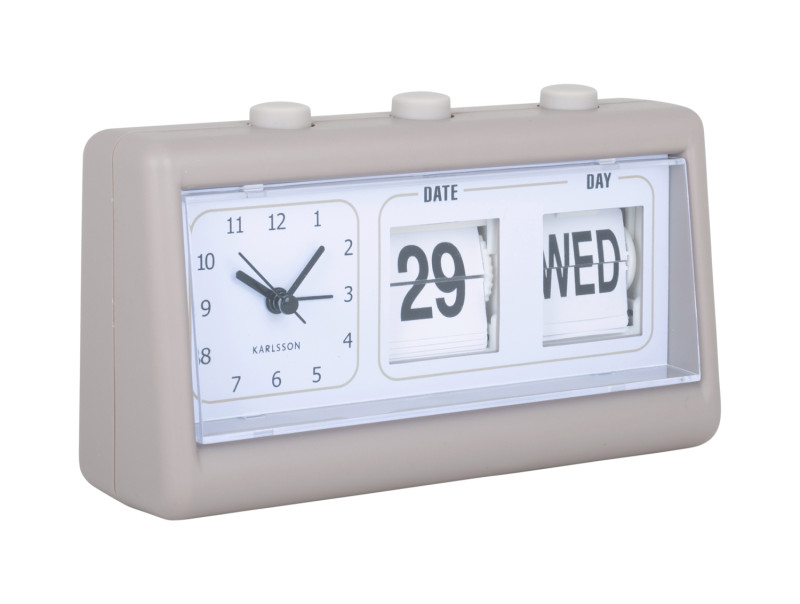 Present Time Alarm Clock Data Flip - KA5941GY Dark Grey