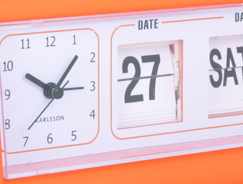 Present Time Alarm Clock Data Flip - KA5941OR Bright Orange