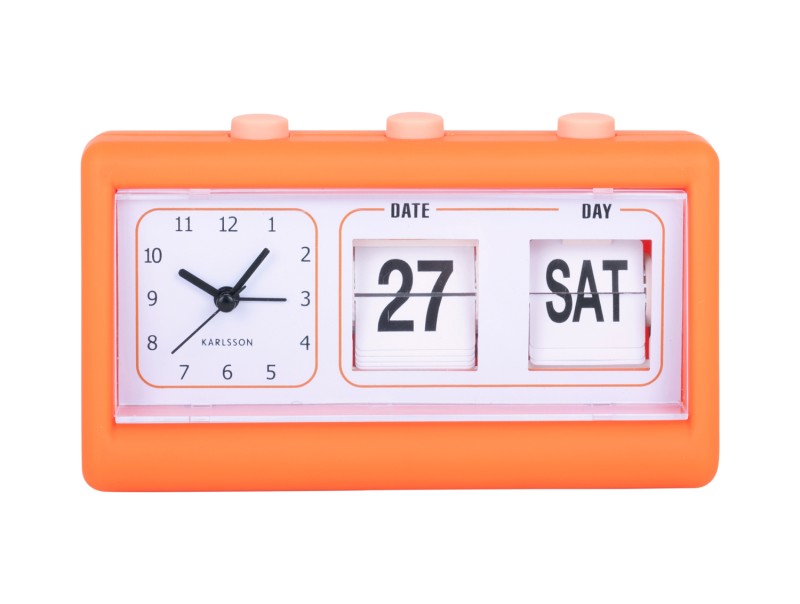 present time Alarm Clock Data Flip - KA5941OR Bright orange