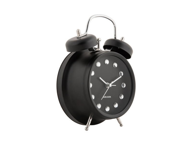 Present Time Alarm Clock Glam Diamonds - KA6018BK Black
