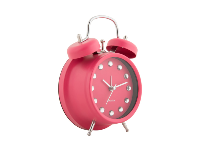 Present Time Alarm Clock Glam Diamonds - KA6018DP Dark Pink
