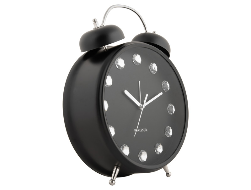 Present Time Alarm Clock Glam Diamonds XL - KA6019BK Black