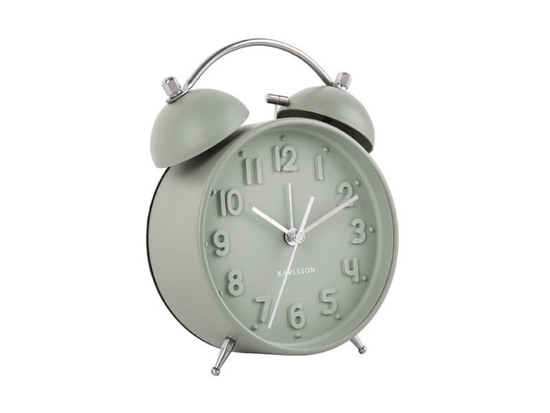 Present Time Alarm Clock Iconic - KA5784GR Grayed Jade