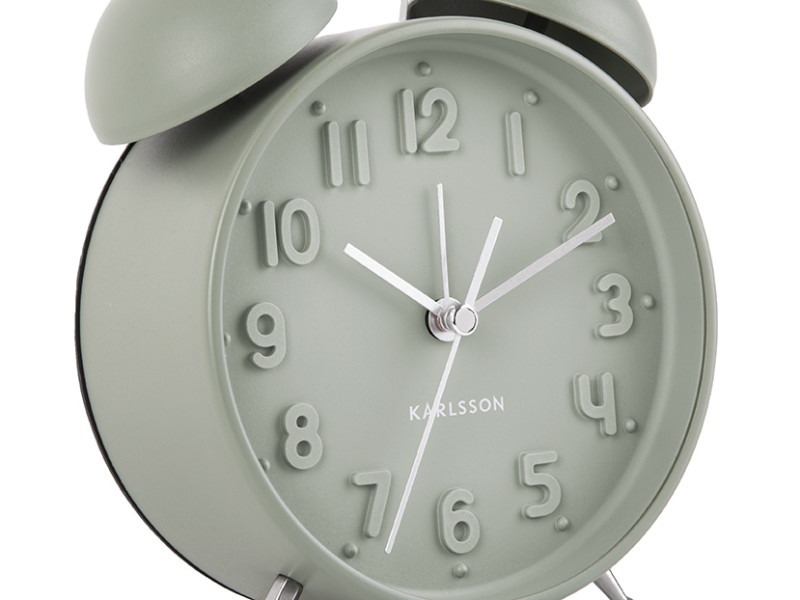 Present Time Alarm Clock Iconic - KA5784GR Grayed Jade