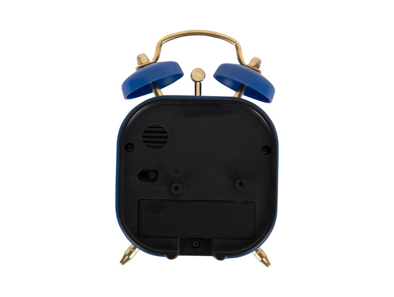 Present Time Alarm Clock Metallic Glam Square - KA5921DB Dark Blue