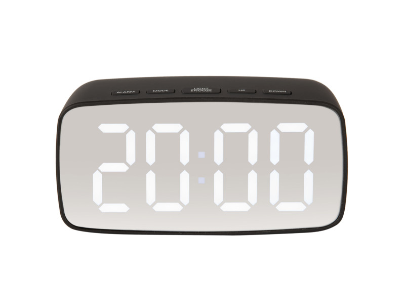 Present Time Alarm Clock Mirror LED Oval - KA5876BK Black