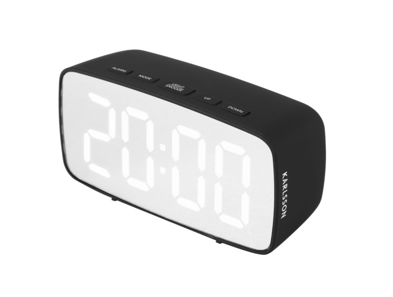 present time Alarm Clock Mirror LED Oval - KA5876BK Black