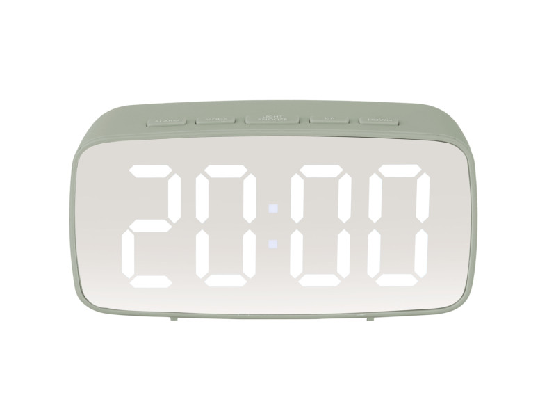 Present Time Alarm Clock Mirror LED Oval - KA5876GR Jungle Green