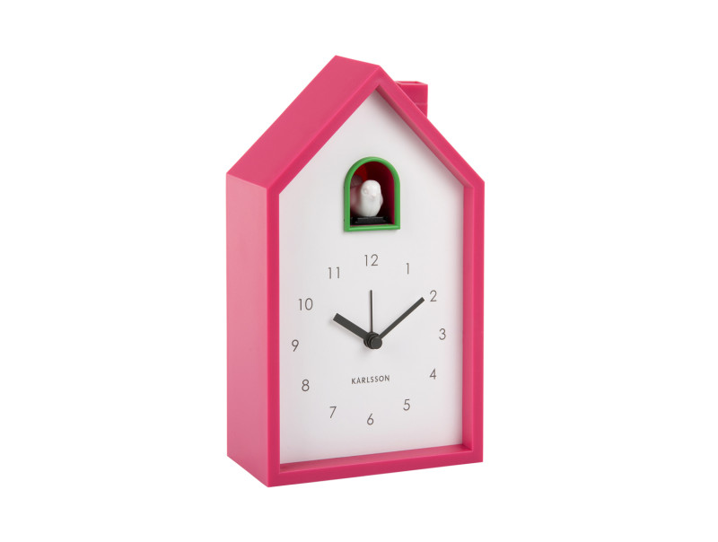 Present Time Alarm Clock Modern Cuckoo - KA6015BP Bright Pink