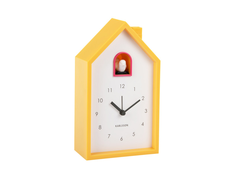 Present Time Alarm Clock Modern Cuckoo - KA6015BY Bright Yellow