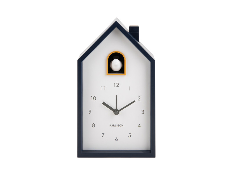 Present Time Alarm Clock Modern Cuckoo - KA6015DB Dark Blue