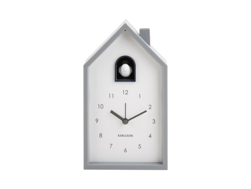 Present Time Alarm Clock Modern Cuckoo - KA6015GY Mouse Grey