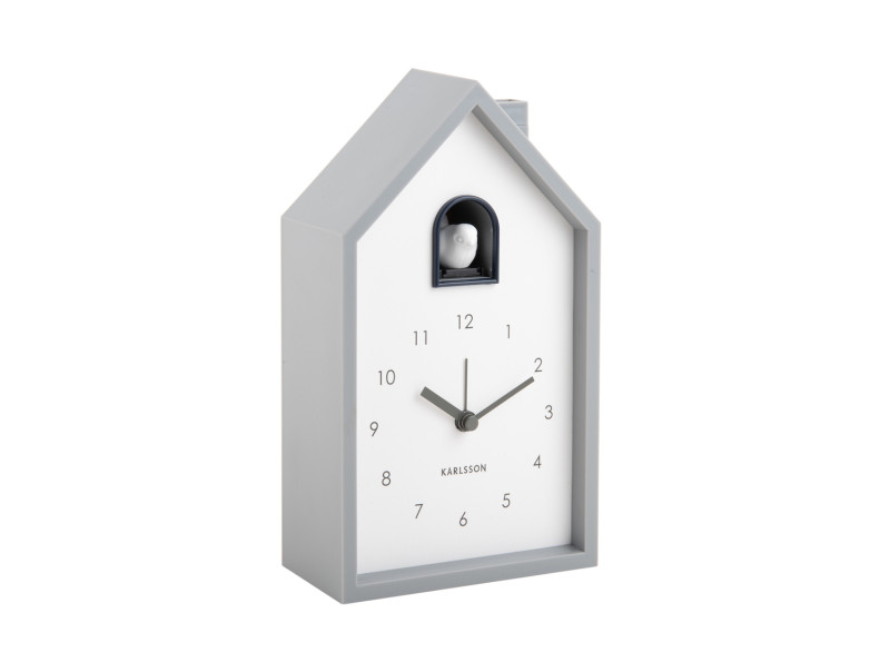 present time Alarm Clock Modern Cuckoo - KA6015GY Mouse grey