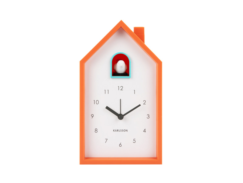 Present Time Alarm Clock Modern Cuckoo - KA6015OR Bright Orange