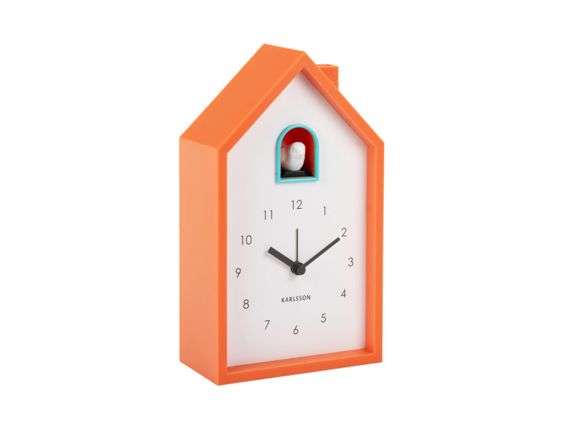 Present Time Alarm Clock Modern Cuckoo - KA6015OR Bright Orange