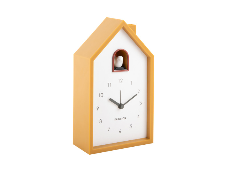 present time Alarm Clock Modern Cuckoo - KA6015YE Ochre yellow