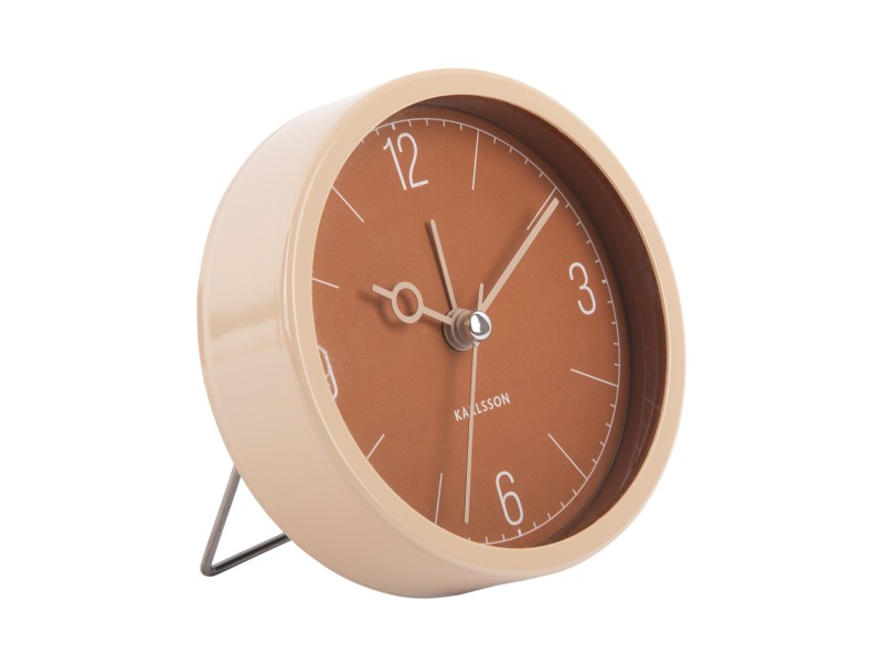 Present Time Alarm Clock Monocle - KA5986BR Caramel Brown