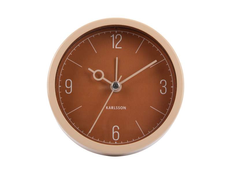 Present Time Alarm Clock Monocle - KA5986BR Caramel Brown