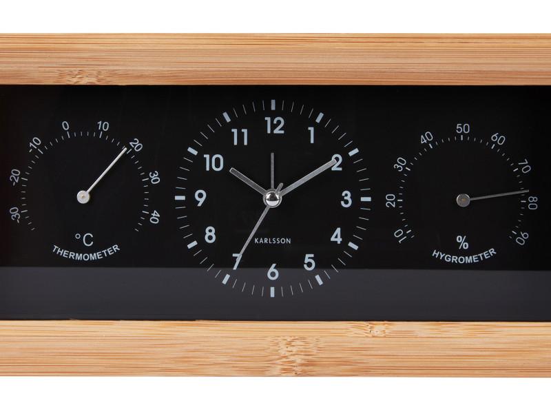 Present Time Alarm Clock Neat Rectangle - KA5925BK Black