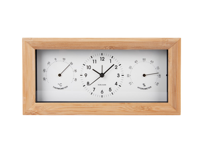 present time Alarm Clock Neat Rectangle - KA5925WH White