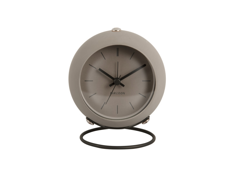 Present Time Alarm Clock Nirvana Globe - KA5857GY Dark Warm Grey